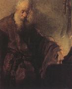 REMBRANDT Harmenszoon van Rijn St Paul at his Writing-Desk (mk33) painting